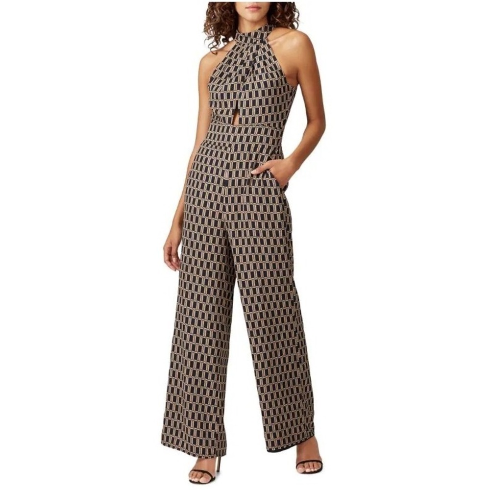 Louna Geometric Print‎ Halterneck Jumpsuit Size S